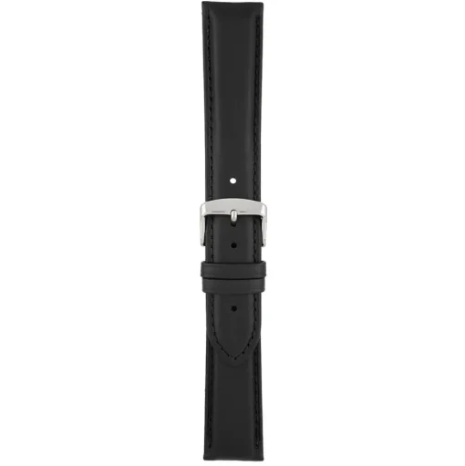 ASKEW Black Padded Leather Watch Strap WH890