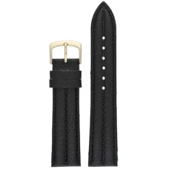 Bancroft | Black Double Ridge Padded Strap | W910