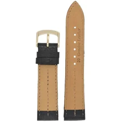 Bancroft | Black Double Ridge Padded Strap | W910