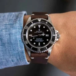Bayswater | Handmade Two Stitch Chocolate Leather Strap | TS.CHOC
