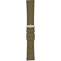 BROMPTON Green Fabric Watch Strap Stitched Edge WH666