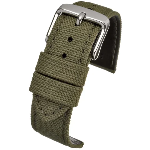 BROMPTON Green Fabric Watch Strap Stitched Edge WH666