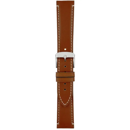 Brunswick | Brown Contrast Stitch Watch Strap | WH851