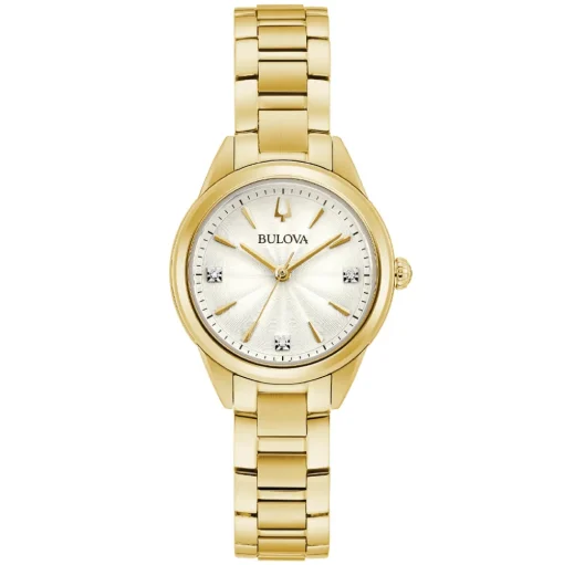 BULOVA – Sutton Gold Tone Women’s Bracelet Watch 97P150