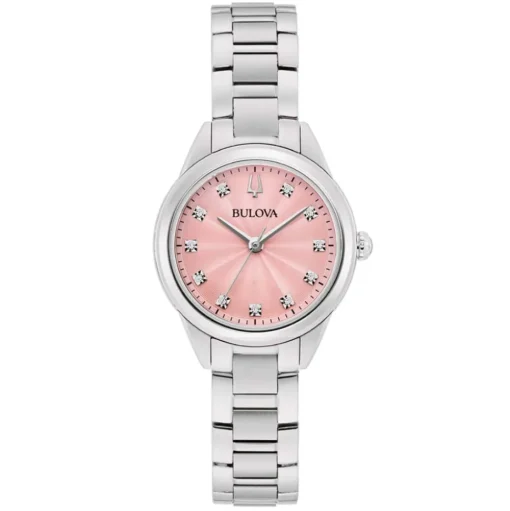 Bulova | Sutton Pink Diamond Dial Watch | 96P249