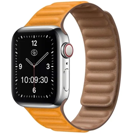 Camden | Yellow Magnetic Leather Strap to fit Apple Watch® | APL1109