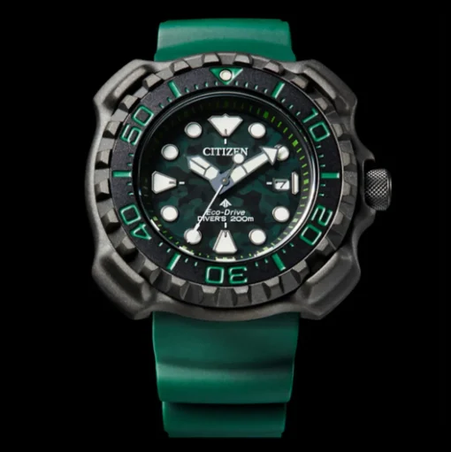 CITIZEN – Promaster Diver Super Titanium Green Strap Watch BN0228-06W