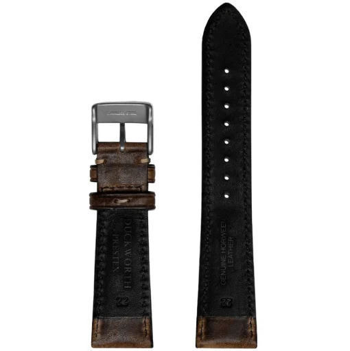 DUCKWORTH PRESTEX – Dark Brown Horween Leather Watch Strap 22mm DPDBL22