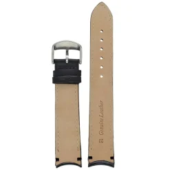Dunn | Black Leather Strap with Curved Ends | WCV100