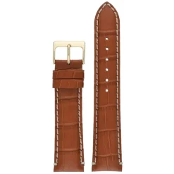 Farrell | Tan Padded Alligator Grain Strap | W1001P