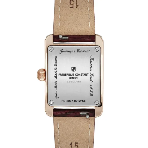 FREDERIQUE CONSTANT – Carrée Leather Strap Watch FC-200MC14