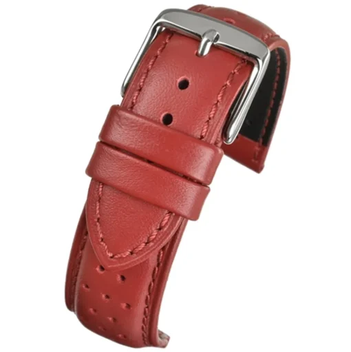 Goodwood | Red Perforated Leather Strap | WH827