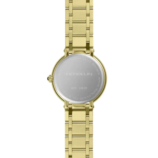 Herbelin | Galet Silver Dial Gold Tone Bracelet 31.5mm | 10630BP28