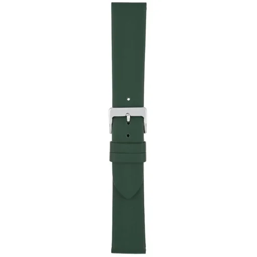 HOXTON Green Plain Leather Flat Profile Watch Strap W106