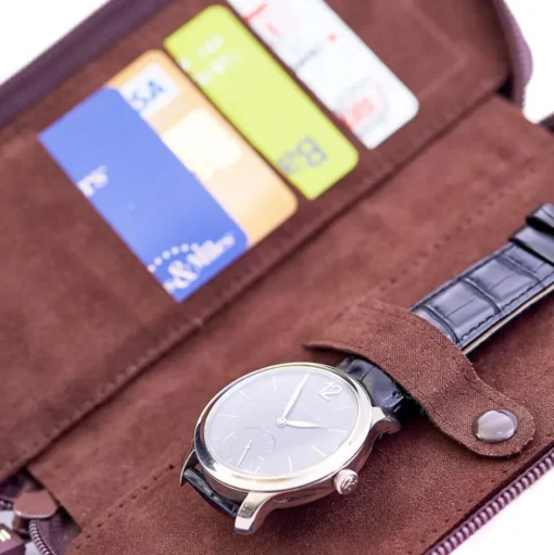 Leanschi | Single Watch Zip Case Multipurpose | UPO1-CHOC
