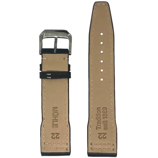 Mühle-Glashütte | Black Strap 22mm for Terrasport I | BLACKSTRAP.M1-37-74-LB