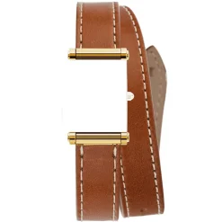 MICHEL HERBELIN – Antarès Rectangular Gold Tone Customisable Watch H.17048/P79