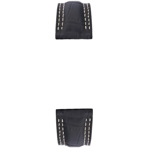 MICHEL HERBELIN – Black Croco-Grain Newport Strap Beige Stitch 22mm 36656 – 22 656 NOBE 18
