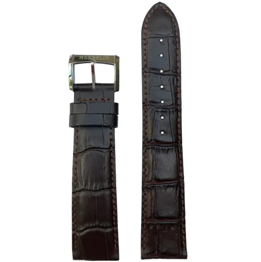 MICHEL HERBELIN – Brown Crocodile Grain Leather Strap 21mm 1947 – 21 947 MARO 18