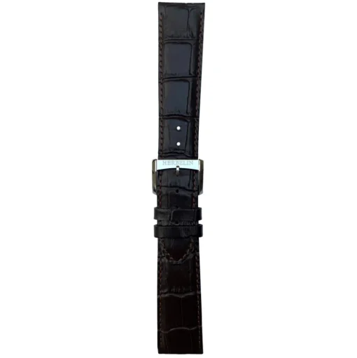 MICHEL HERBELIN – Brown Crocodile Grain Leather Strap 21mm 1947 – 21 947 MARO 18