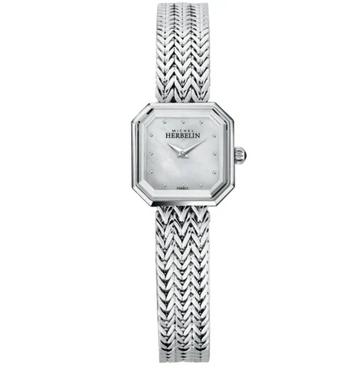 MICHEL HERBELIN – Octogone Bracelet Watch White Mother of Pearl Dial 17436/B19