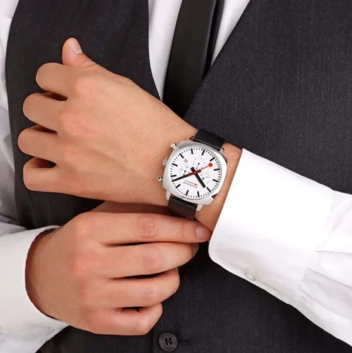 Mondaine | Grand Cushion Set Black Strap 41mm | MSL.41410.LBV.SET