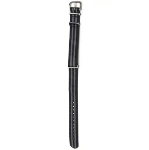 NATO Black and Grey Striped Nylon Watch Strap MOD5