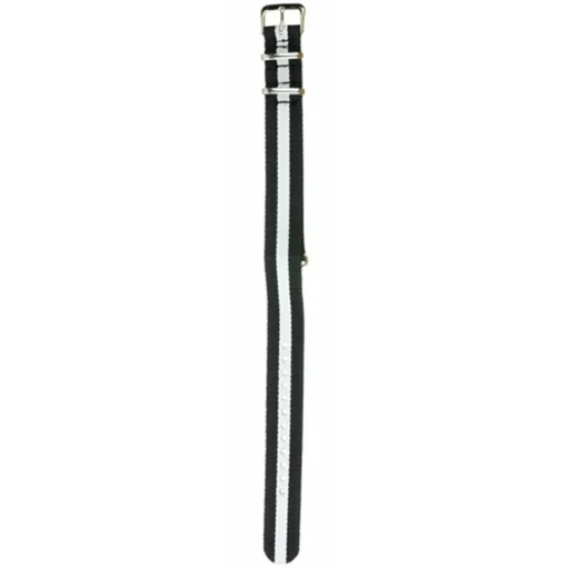 NATO Black and White Striped Nylon Watch Strap MOD11