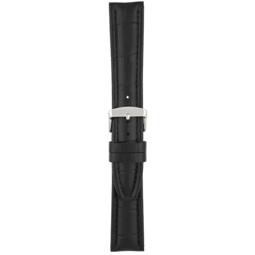 Newton | Black Matt Alligator Grain Padded Strap | WH886