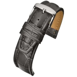 Newton | Grey Matt Alligator Grain Padded Strap | WH878