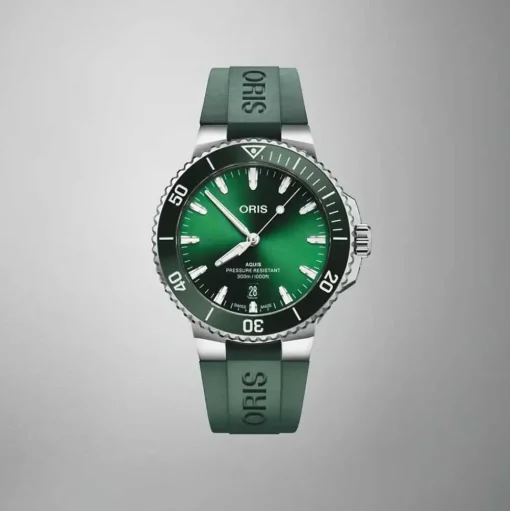 Oris | Green Rubber Aquis Strap 22mm Complete for model 7787 | 07 4 22 37FC