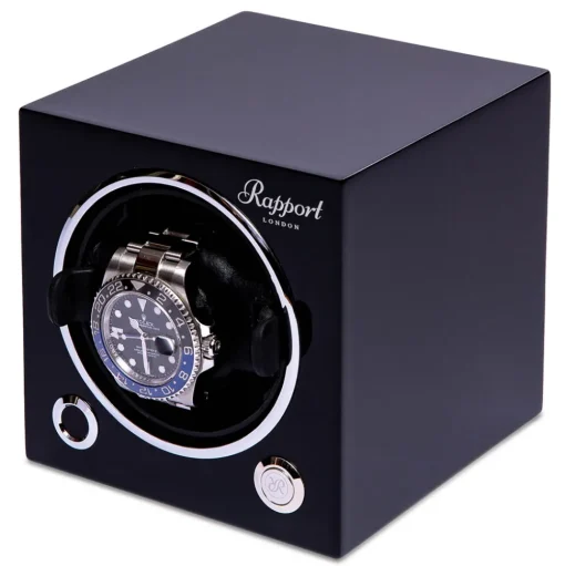 Rapport | Evo Cube Single Watch Winder Black | EVO40