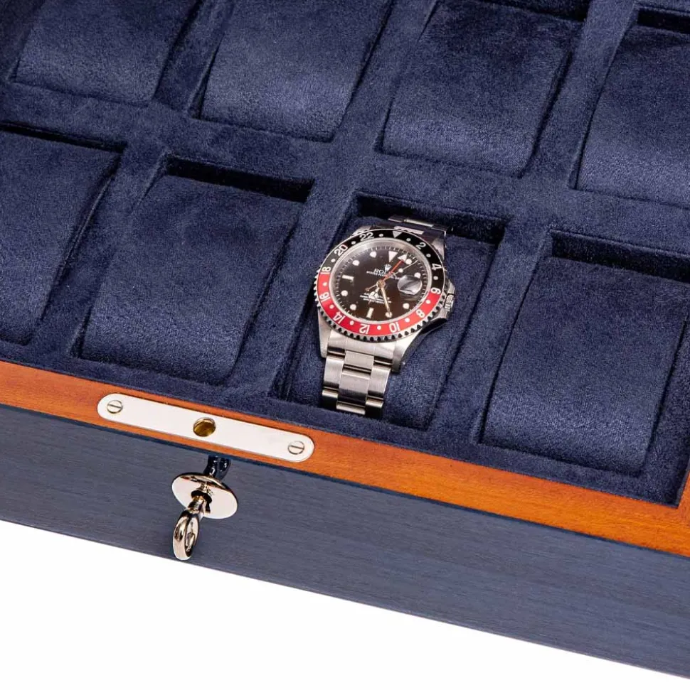 Rapport | Heritage Eight Watch Collector Box in Blue | L403