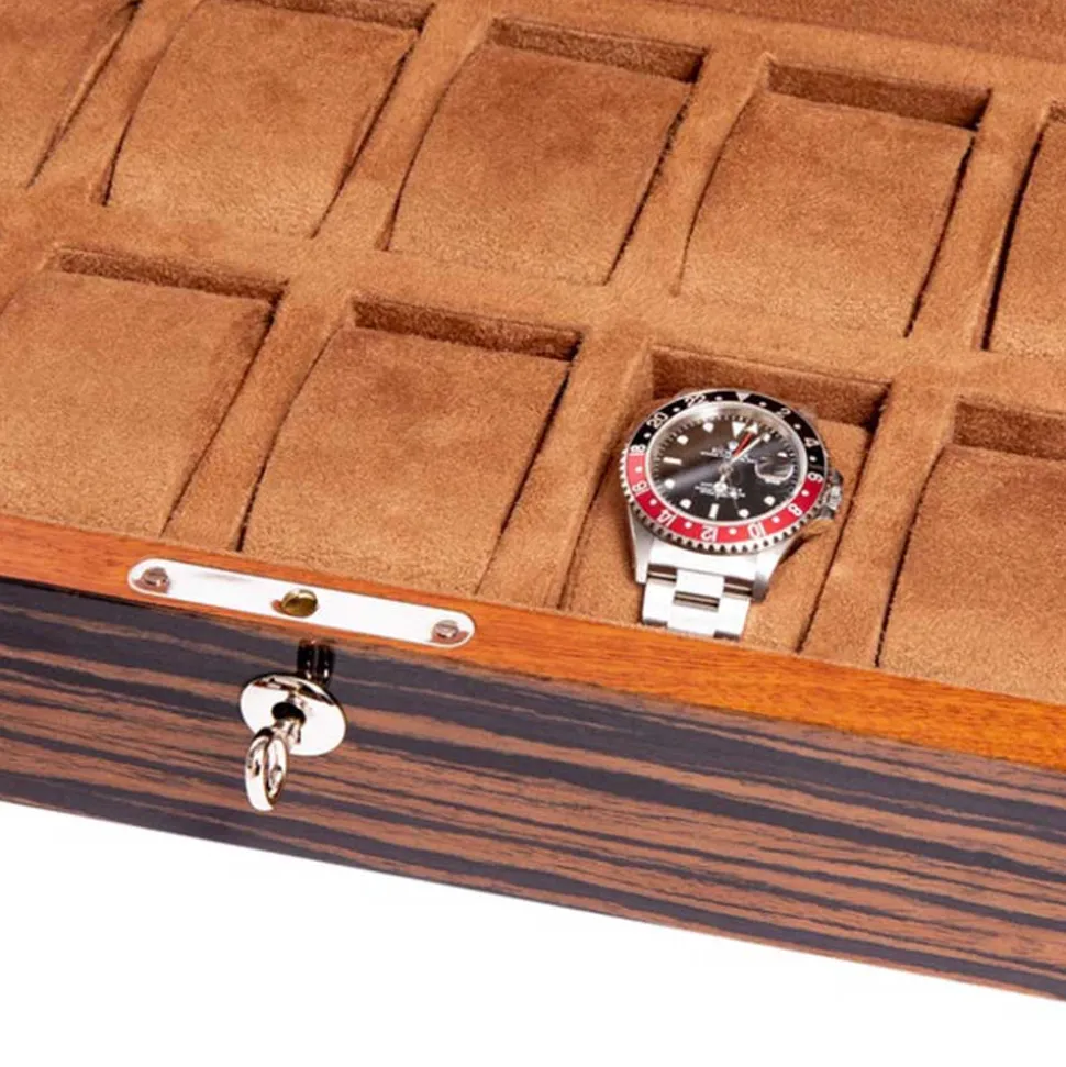 RAPPORT – Heritage Ten Watch Solid Wood Collector Box in Macassar Finish L273