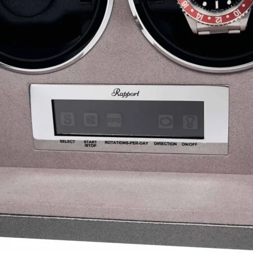 Rapport | Quantum Duo Watch Winder Silver | W622