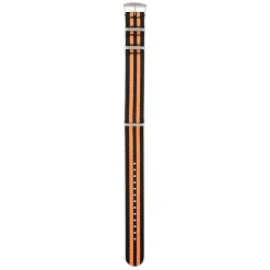 Seatbelt | Nylon Military Watch Strap Black/Orange | MOD32