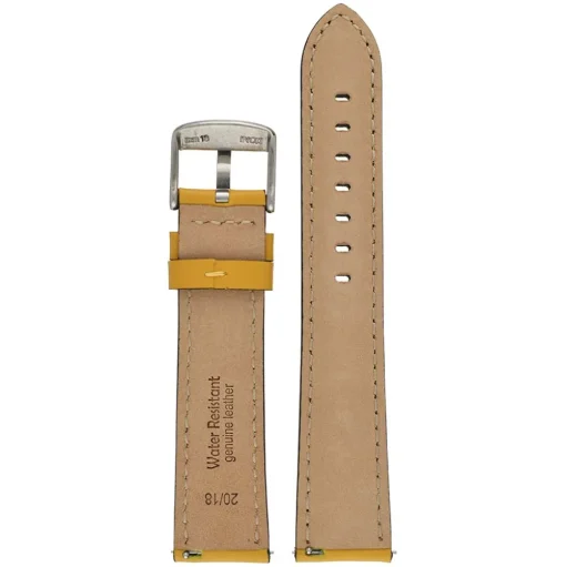 SOHO Yellow Water Resistant Quick Release Leather Watch Strap WH681Q