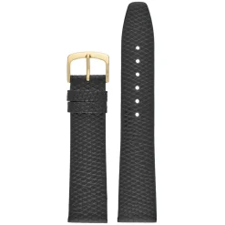 STRATFORD Black Lizard Grain Leather Watch Strap W400