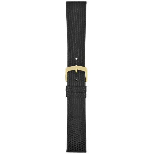 STRATFORD Black Lizard Grain Leather Watch Strap W400