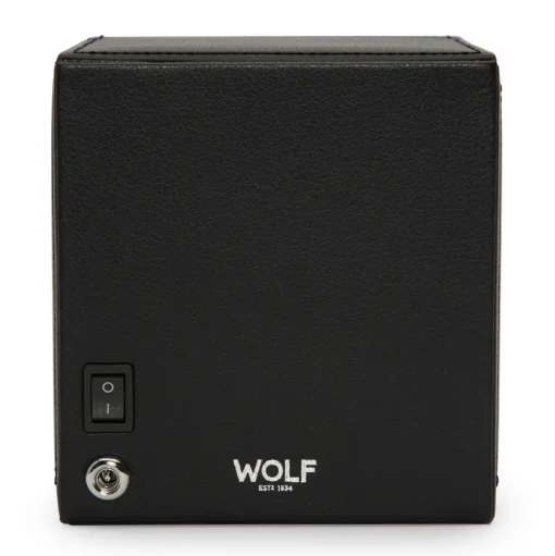 WOLF – Cub Black Pebble Watch Winder With Cover 461103