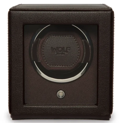 WOLF – Cub Brown Pebble Watch Winder With Cover 461106