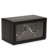 WOLF – Cub Double Watch Winder Black With Cover 461203