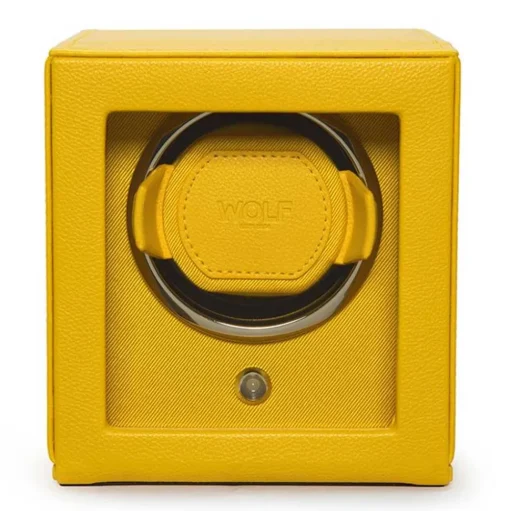 WOLF | Cub Yellow Single Watch Winder With Cover | 461192