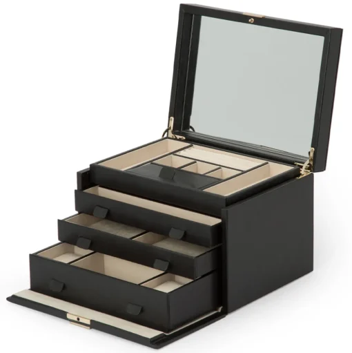 WOLF – Palermo Large Jewellery Box in Anthracite Leather 213002