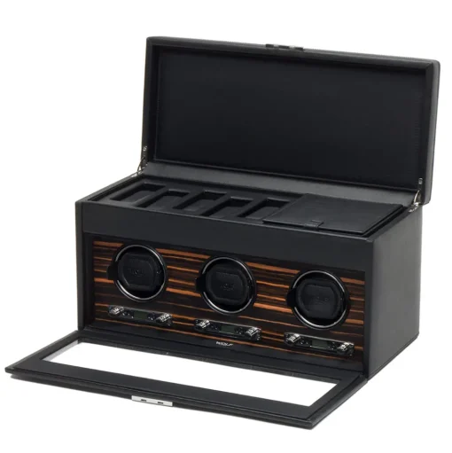 WOLF – Roadster Triple Watch Winder With Five Watch Storage 457356