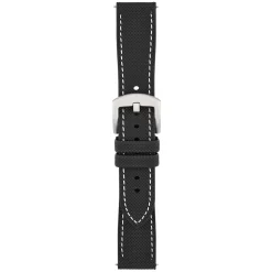 Yachting | Black Waterproof Rubber Hybrid Strap | WS255