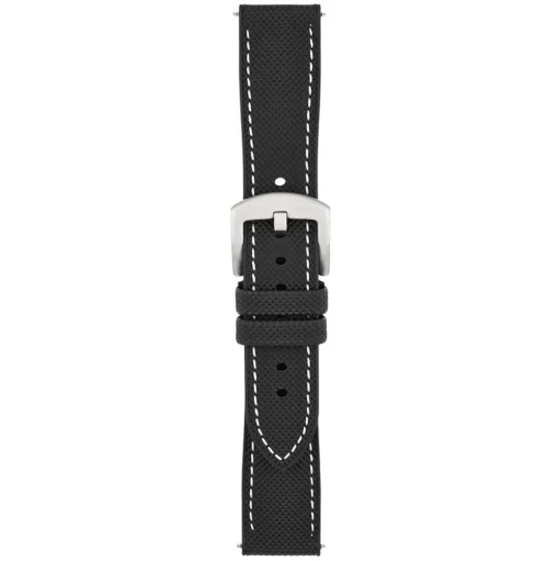 Yachting | Black Waterproof Rubber Hybrid Strap | WS255