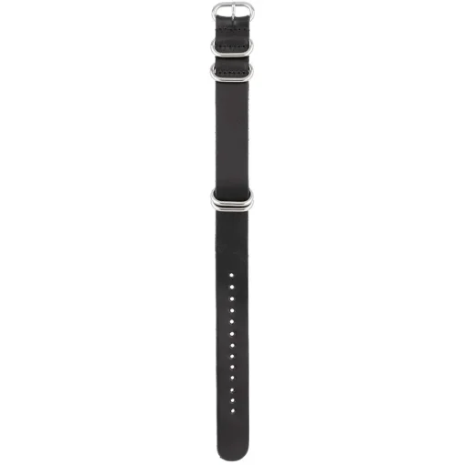 Zulu | Black Premium Saddle Leather Strap | ZUL01