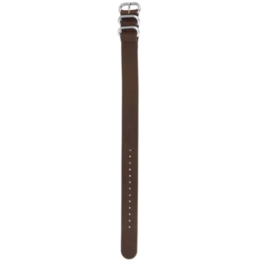ZULU Brown Leather Watch Strap Heavy Duty Buckle ZUL5